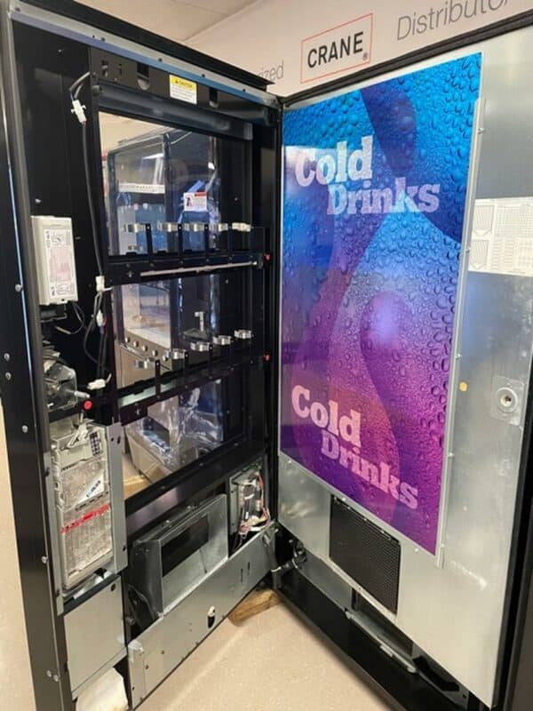 Vendo 720 Beverage vending machine panel view inside